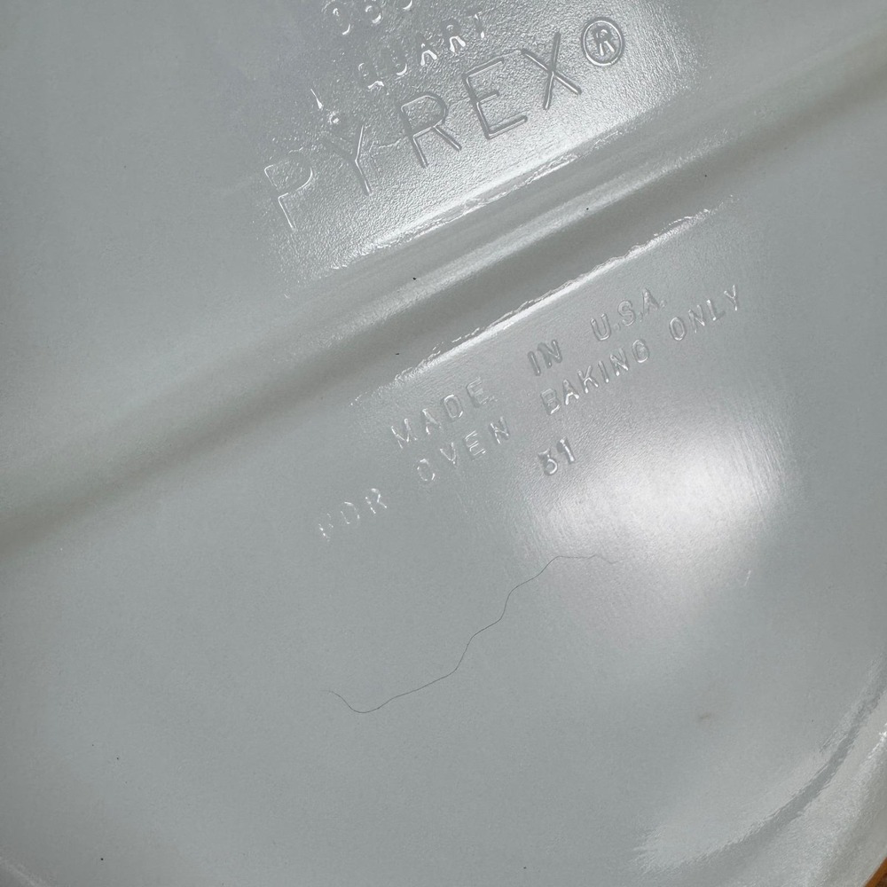 Pyrex 063 1 qt Divided Casserole Dish Orange with lid - Picture 4 of 13